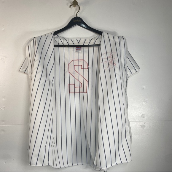 VTG Empire Baseball Shirt Mens 42/44 Black White Red Homeruns for Humanity 1998 - Picture 6 of 16